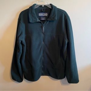 Lands End Polartec Full Zip Green Fleece Jacket Women’s Size Large 14/16